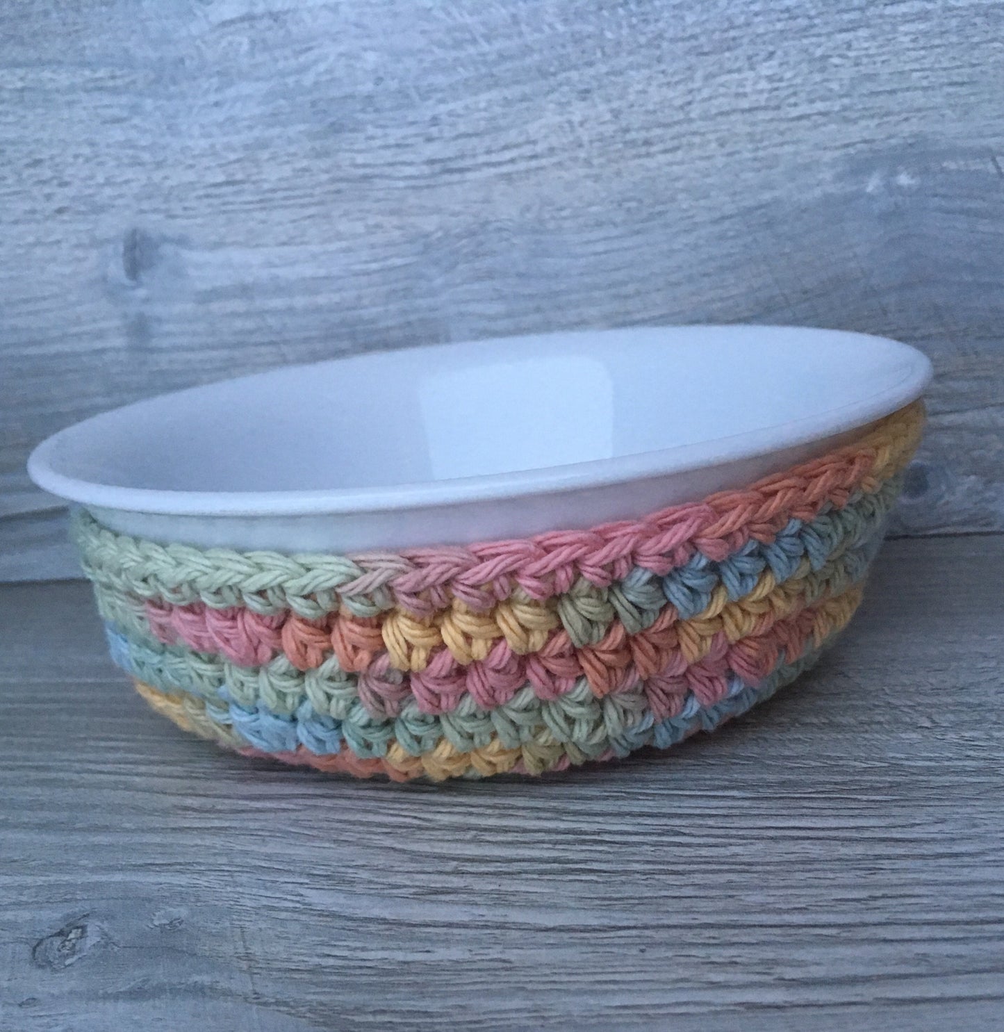 Cotton bowl cozy, reusable bowl holder, set of 2
