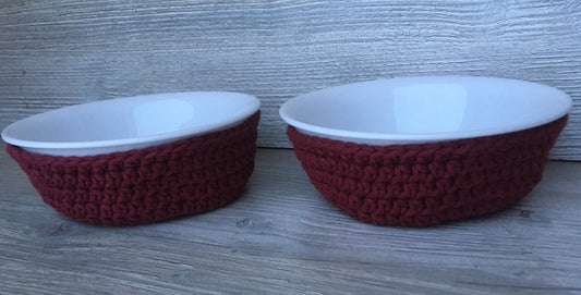 Bowl cozy, reusable bowl holder, set of 2
