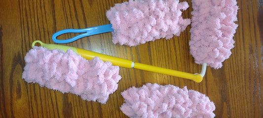 Tickle me pink 360* reusable duster, eco friendly duster, green cleaning duster