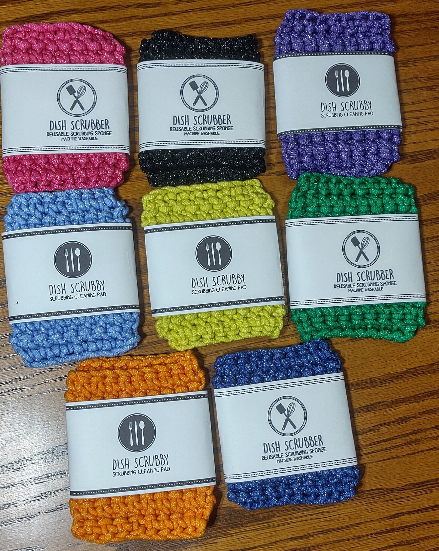 Reusable dish scrubber, nylon dish scrubber, kitchen dish scrubby