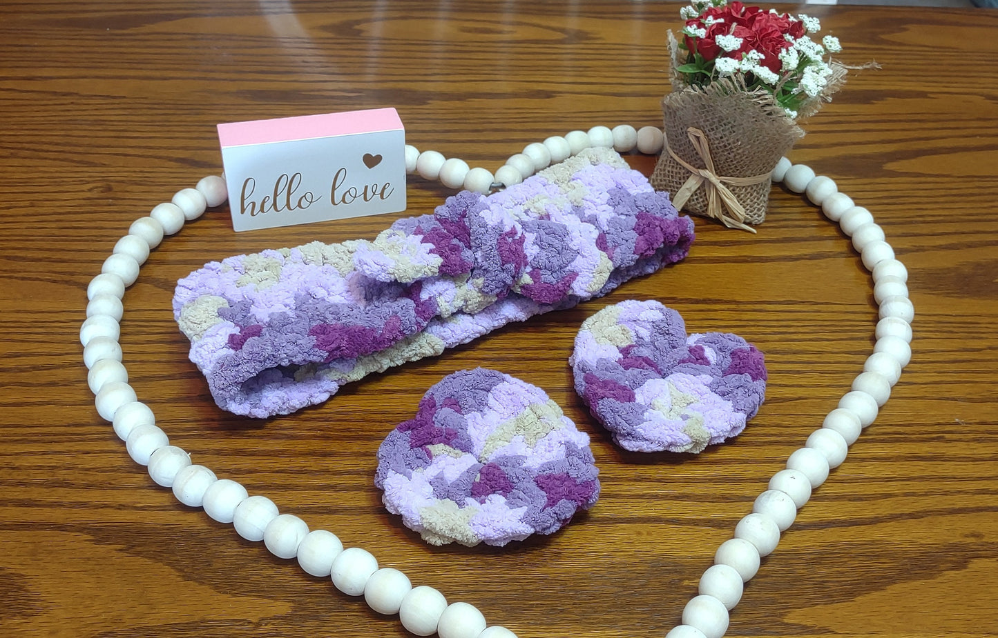 Spa headwrap and heart face wipe pattern!! PDF Pattern only!!!