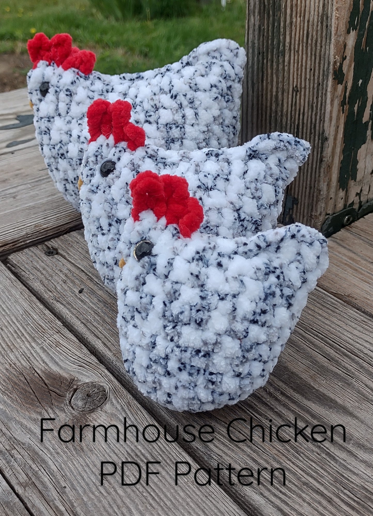 Farmhouse Chicken PDF Pattern (low sew only sewing on the beak)